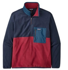 Patagonia Microdini 1/2 Zip Fleece Pullover Wax Red/Navy Men’s NWOT XXS