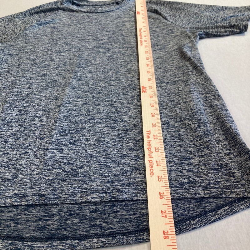 Under Armour Mens M HeatGear Tech Tee Blue Gray Heather Space Dye Training Shirt gallery