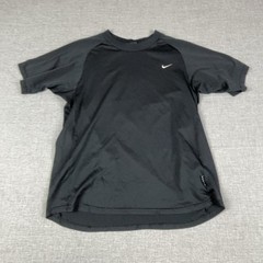 Vintage Nike Shirt Mens Medium Black Short Sleeve Raglan Running Tee Top