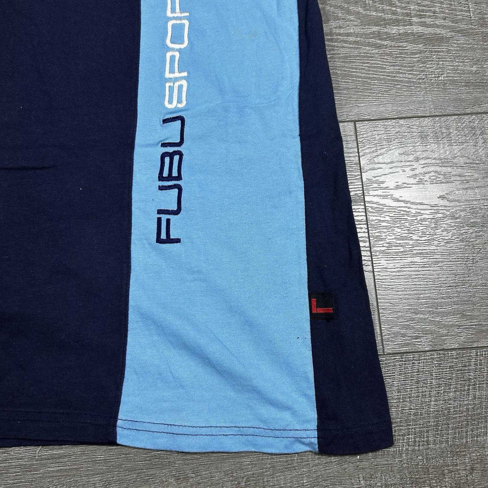 FUBU Sport Tank Top Navy Blue Light Blue Colorblock Size L gallery