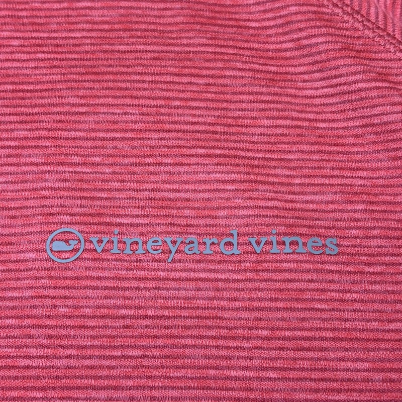 Vineyard Vines Men Performance Striped Sankaty Quarter Zip Sweater Red XXL gallery