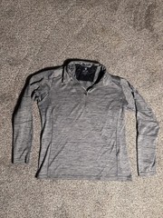 Kuhl Men’s Alloy 1/4 Zip Pullover Sweater 3118 Cloud Gray Lightweight Large