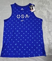 Nike Team USA Olympic Club Men’s Tank Top Size Large All Over Print AOP