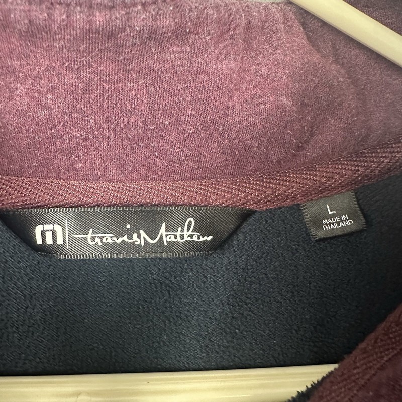Travis Mathew Cloud 2.0 1/4 Zip Golf Pullover Maroon Long Sleeve Men’s Large gallery