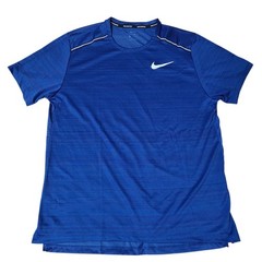 Nike Men’s Blue Short Sleeve Miler Reflective Running Shirt AJ756-438 Size Large