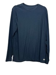 Vuori Strato Tech T Shirt Crew Neck Long Sleeve V178 Blue XL Athleisure