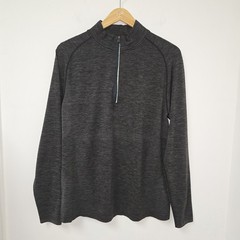 Lululemon Metal Vent Tech 1/2 Zip Pullover Men’s XL Heather Deep Coal Black