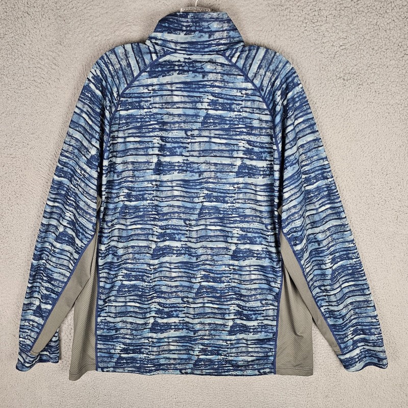 Simms SolarFlex 1/4 Zip Pullover Mens XL Fishing Printed Long Sleeve Mock Neck gallery