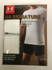 Under Armour Mens UA Signature Undershirt 2-Pack Core Crew Neck Top Wht 1272393