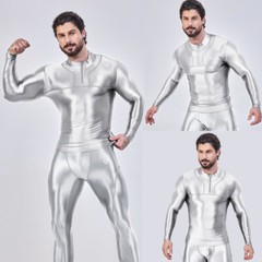AMORESY Men’s sports Top elastic track and field running sportswear fitness suit
