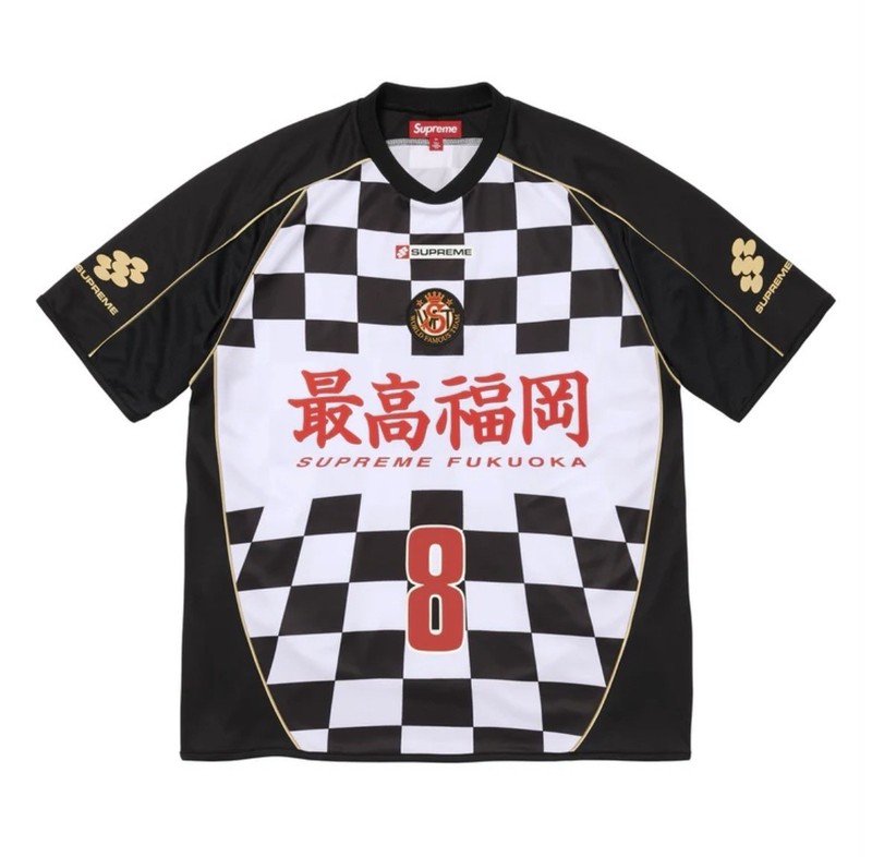 Supreme Black Checkerboard Soccer Jersey - Large gallery