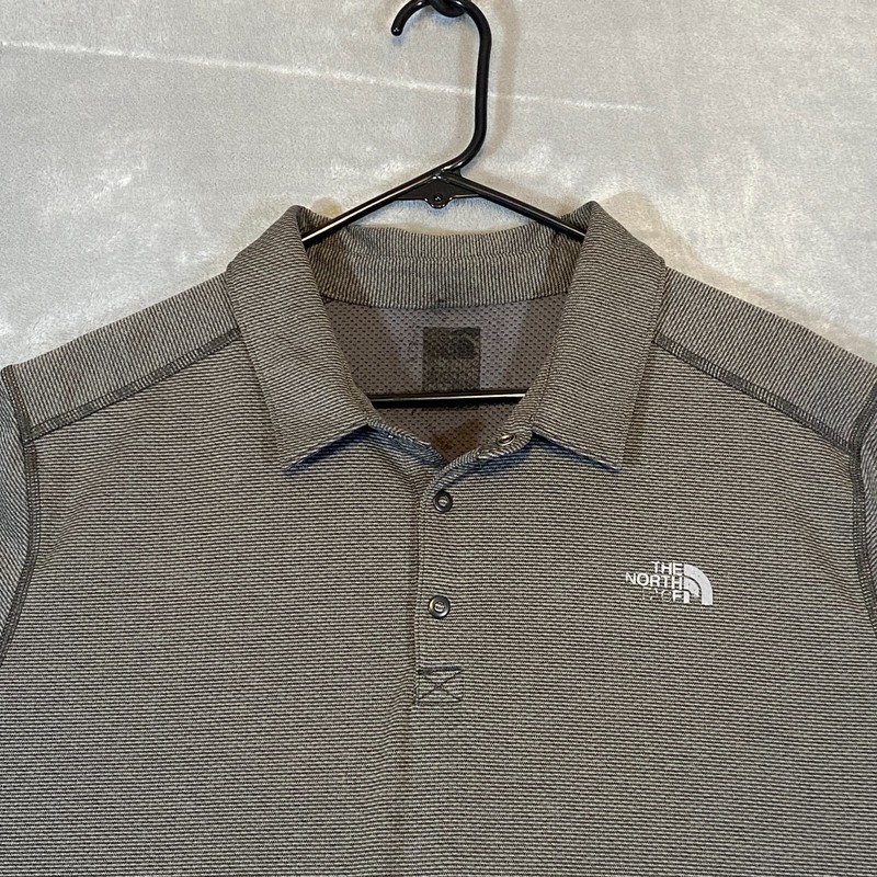 The North Face Mens XL Ash Grey Polo Shirt Short Sleeve Logo Outdoor Performance gallery