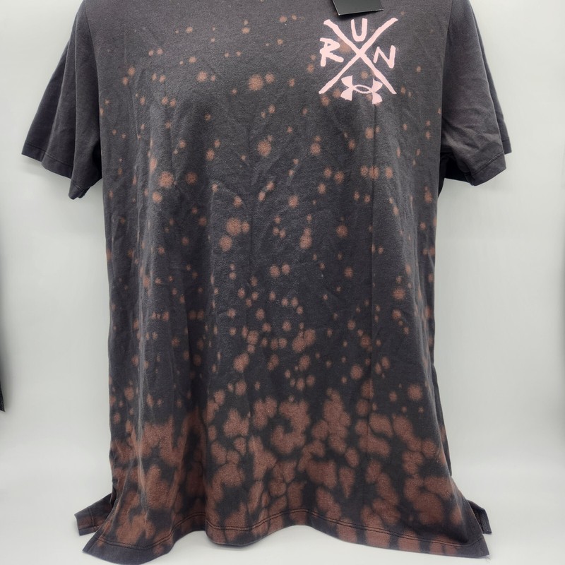 Under Armour Destroy All Miles Spot Bleached Size M/2XL New W/Tags Black T-Shirt gallery