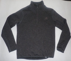 Karrimor British Mountain Company Men 1/4 Zip Black Heathered Sweater XS Hike