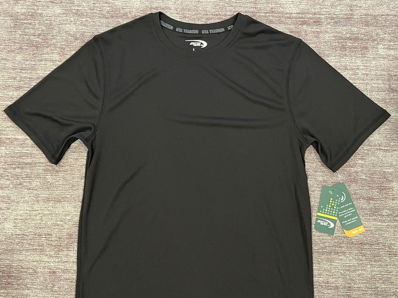 MTA Sport Mens Size S Basic Athletic TShirt Short Sleeve Fast Dri Black Mesh Tee gallery