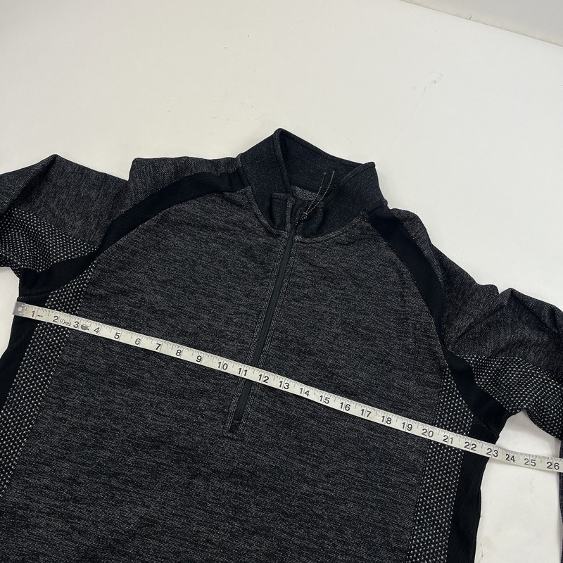 Proof Seamless Quarter Zip Charcoal Gray Pullover Size XL Performance Stretch gallery