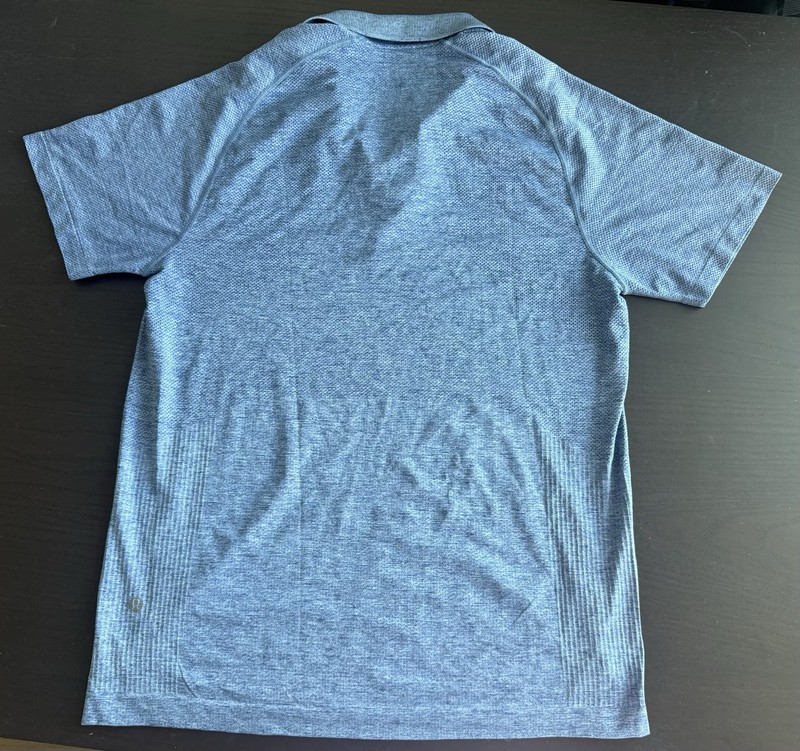 Lululemon Metal Vent Tech Men’s Polo Short Sleeve Blue Medium gallery