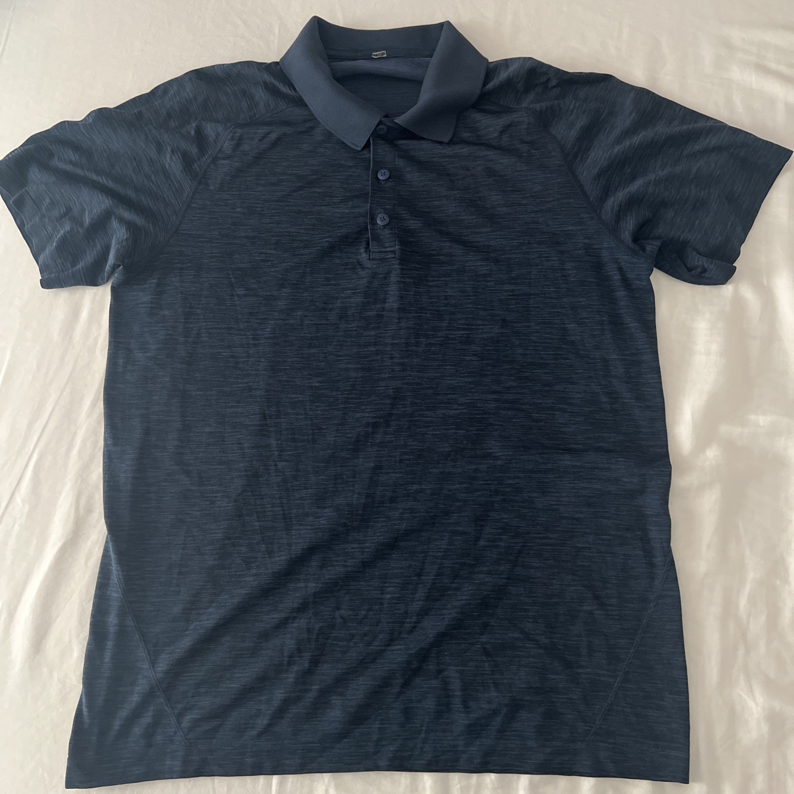 Lululemon Men’s Polo Shirt Size M Blue Performance Stretch gallery