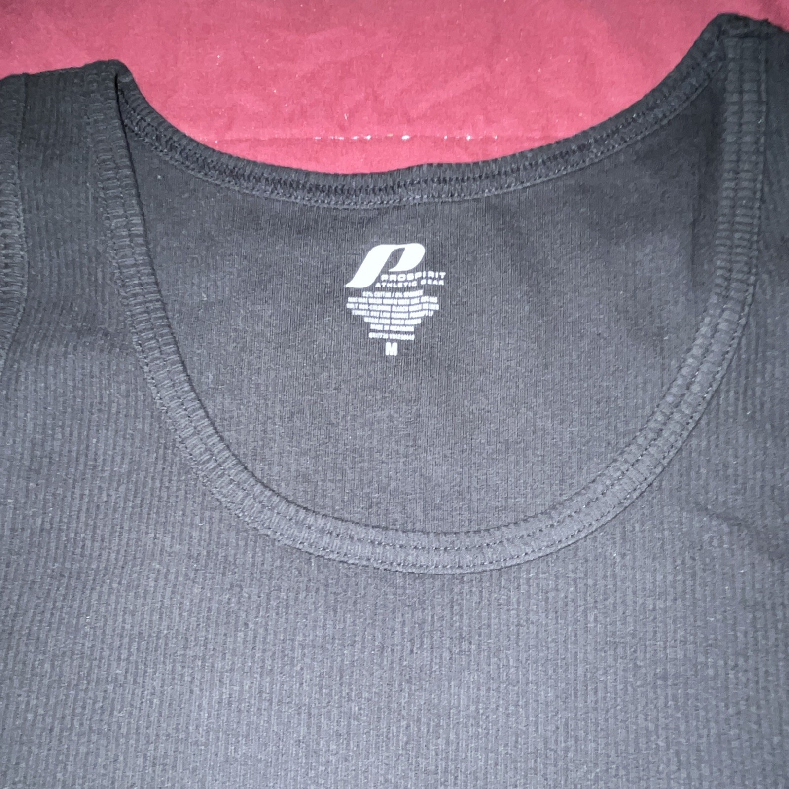 FREE SHIPPING M ProSpirit Athletic Gear Women Black Tank Top M Stretch Fit gallery