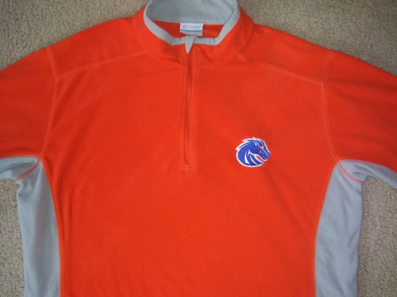 Boise State University Broncos Men's BSU Orange Columbia Jersey Hiking Fleece LG gallery