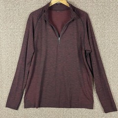 Lululemon Metal Vent Tech 1/2 Zip Pullover Men’s XL Red Oxblood Long Sleeve