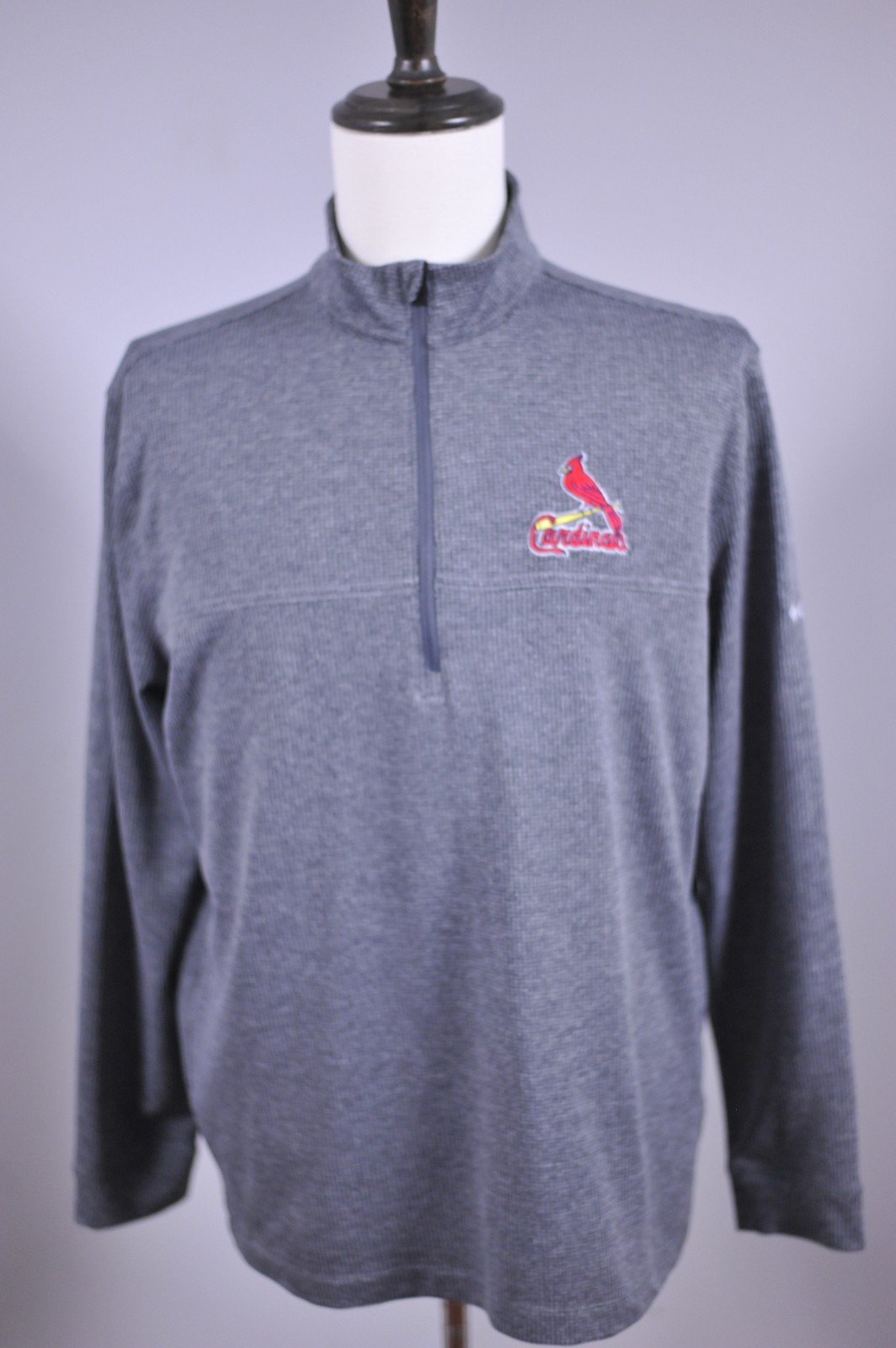 Columbia Golf Performance 1/4 Zip Pullover St. Louis Cardinals Gray Men's Large gallery