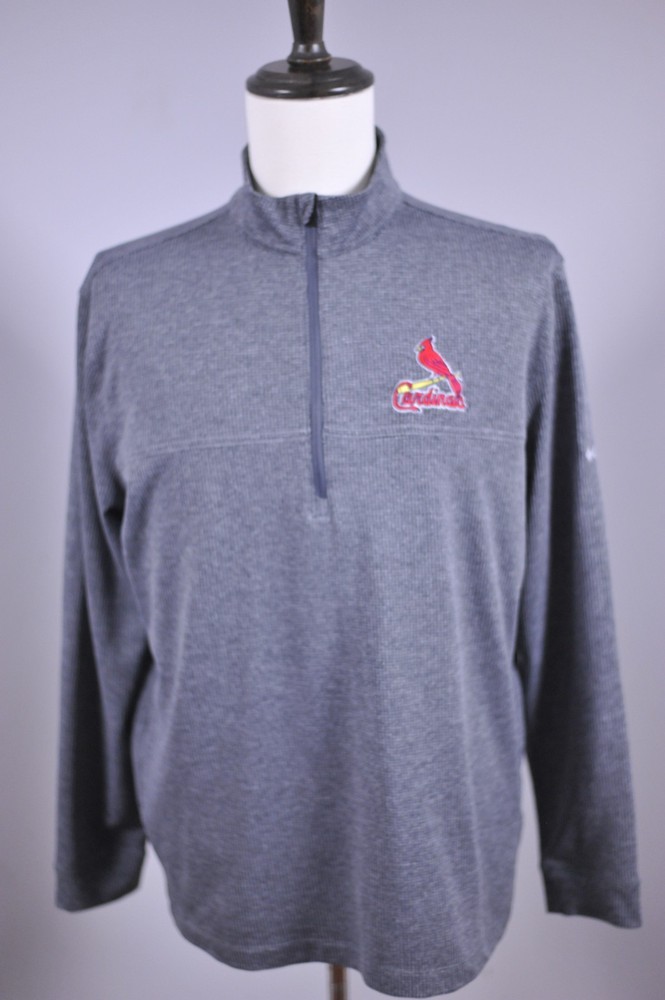 Columbia Golf Performance 1/4 Zip Pullover St. Louis Cardinals Gray Men's Large