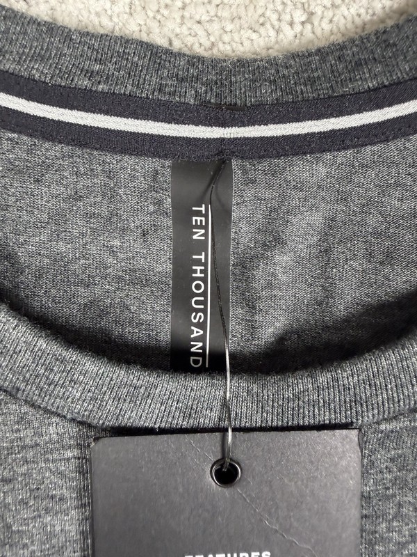 Ten Thousand Mens XL Gray Durable Tee Shirt Performance Anti Odor High Tech New gallery