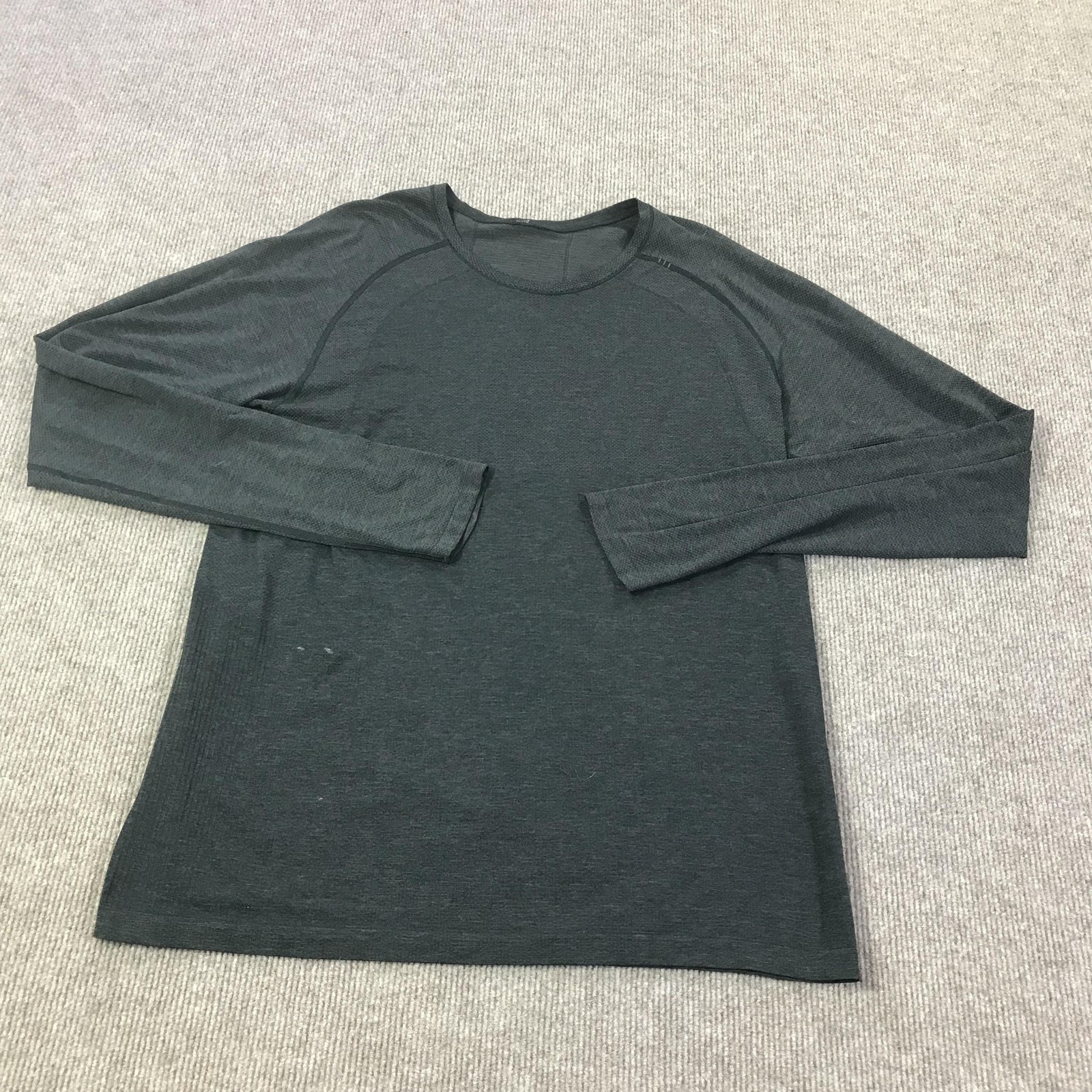 Mens Long Sleeve Shirt XL Charcoal Athletic Raglan Crewneck Live In Practice gallery
