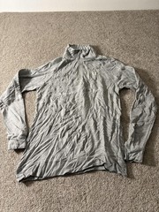 Champion Pullover Shirt Mens Medium Gray Lightweight 1/4 Zip Mock Neck Athletic