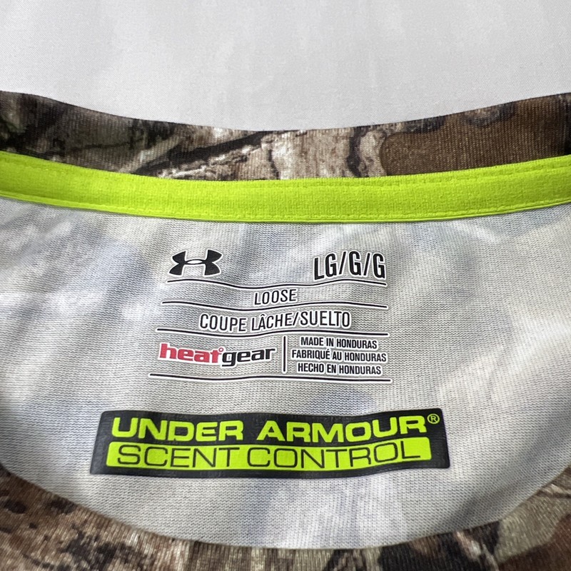 Under Armour Scent Control Realtree Shirt Mens Large Long Sleeve Hunting EUC gallery