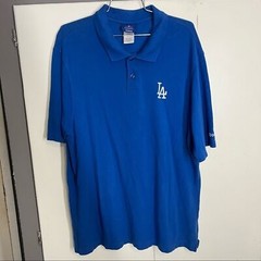 Genuine Merchandise LA Dodger Vintage 2006 Reebok Blue Polo Shirt Size Medium