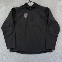 Harley Davidson Shirt Mens Large Black Performance Quarter Zip Riding Motorcycle