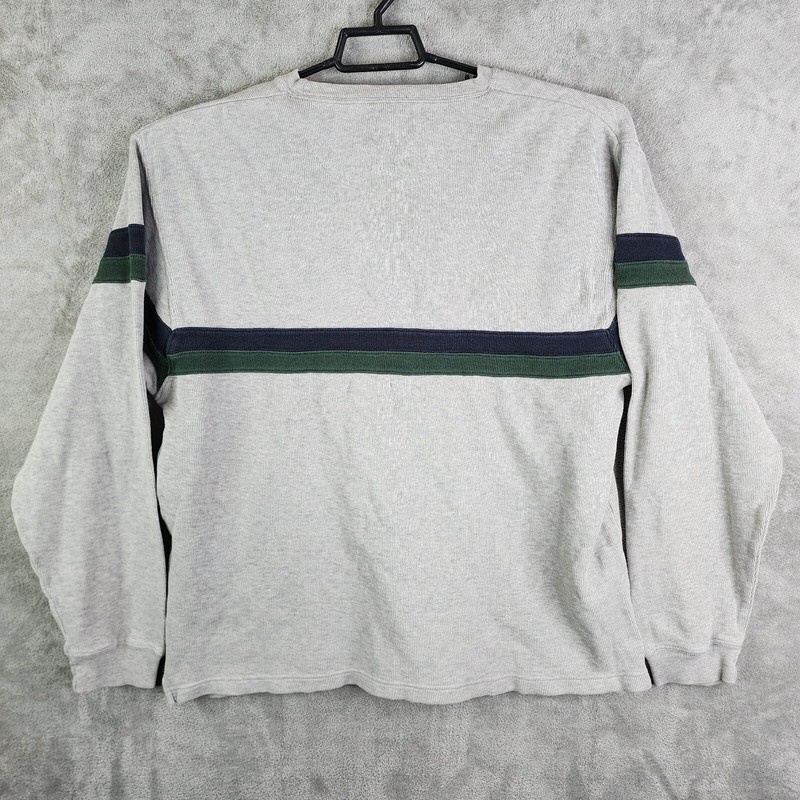 Mens Gray American Eagle Performance heavy weight long sleeve shirt Striped L gallery