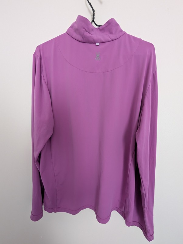 Psycho Bunny Mens Pink Tatton Quarter Zip Performance Medium Golf Gorpcore gallery