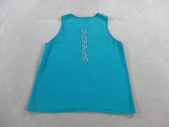 Vintage Speedo Tank Top Shirt Mens Medium Blue Mesh Sleeveless Athletic 90s USA