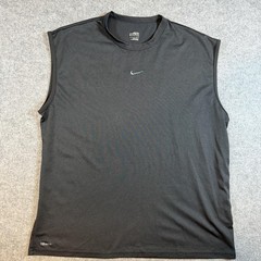 Nike FITDRY Tank Top Mens Large Black Sleeveless Athletic Training 125088-010