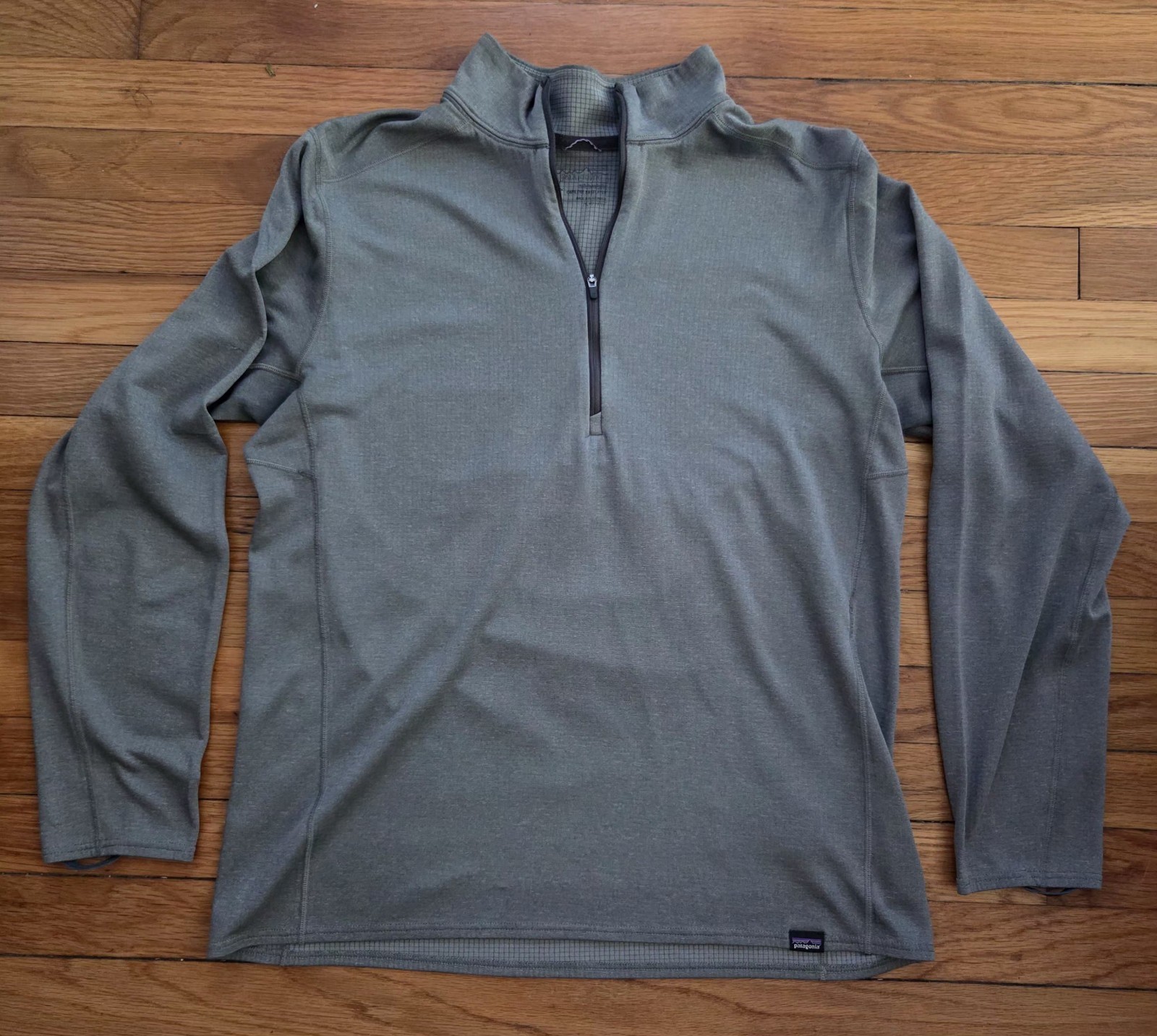 Patagonia Capilene Midweight Pullover Size Large Gray 1/4 Zip Long Sleeve Top gallery