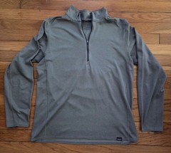 Patagonia Capilene Midweight Pullover Size Large Gray 1/4 Zip Long Sleeve Top