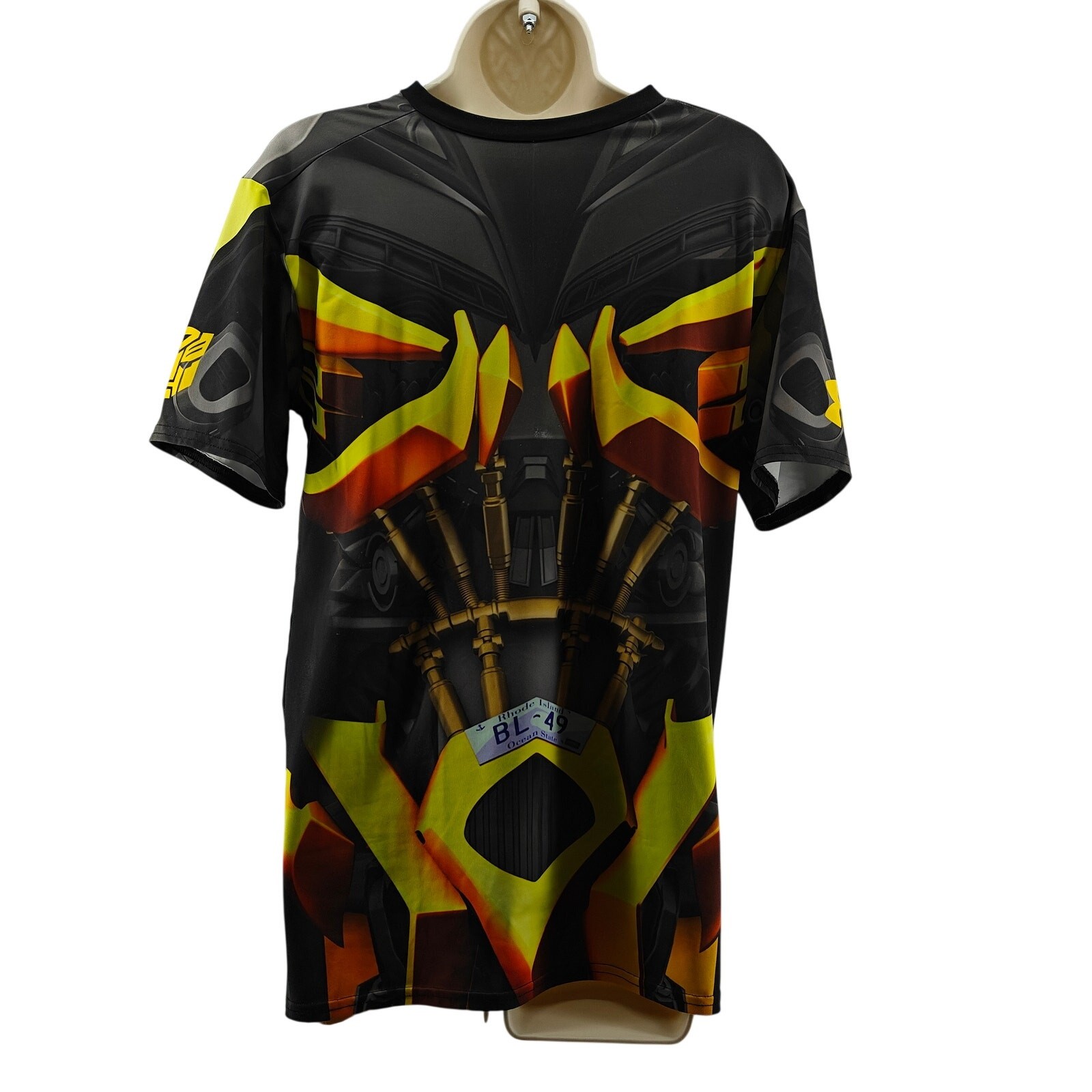 Under Armour Shirt Mens Large Gray Transformers Bumblebee Heatgear Authentic Tee gallery