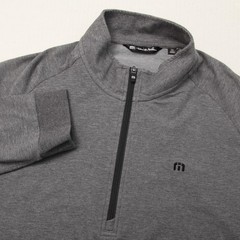 TravisMathew Pullover Mens 2XL Gray Quarter Zip Lightweight Golf Shackamaxon CC