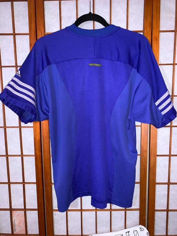 Vintage Adidas Men Large Jersey Shirt Equipment 90s Blue stripes gallery
