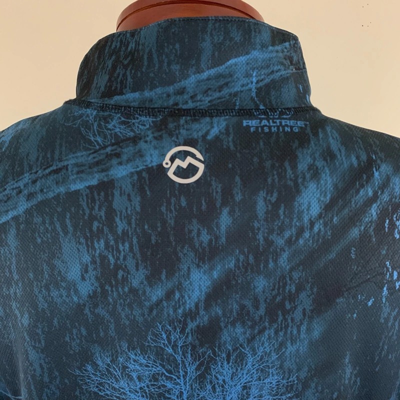 MAGELLAN Men's 1/4 Zip RealTree Fishing Camo Performance Fishing Shirt Size 2XL gallery