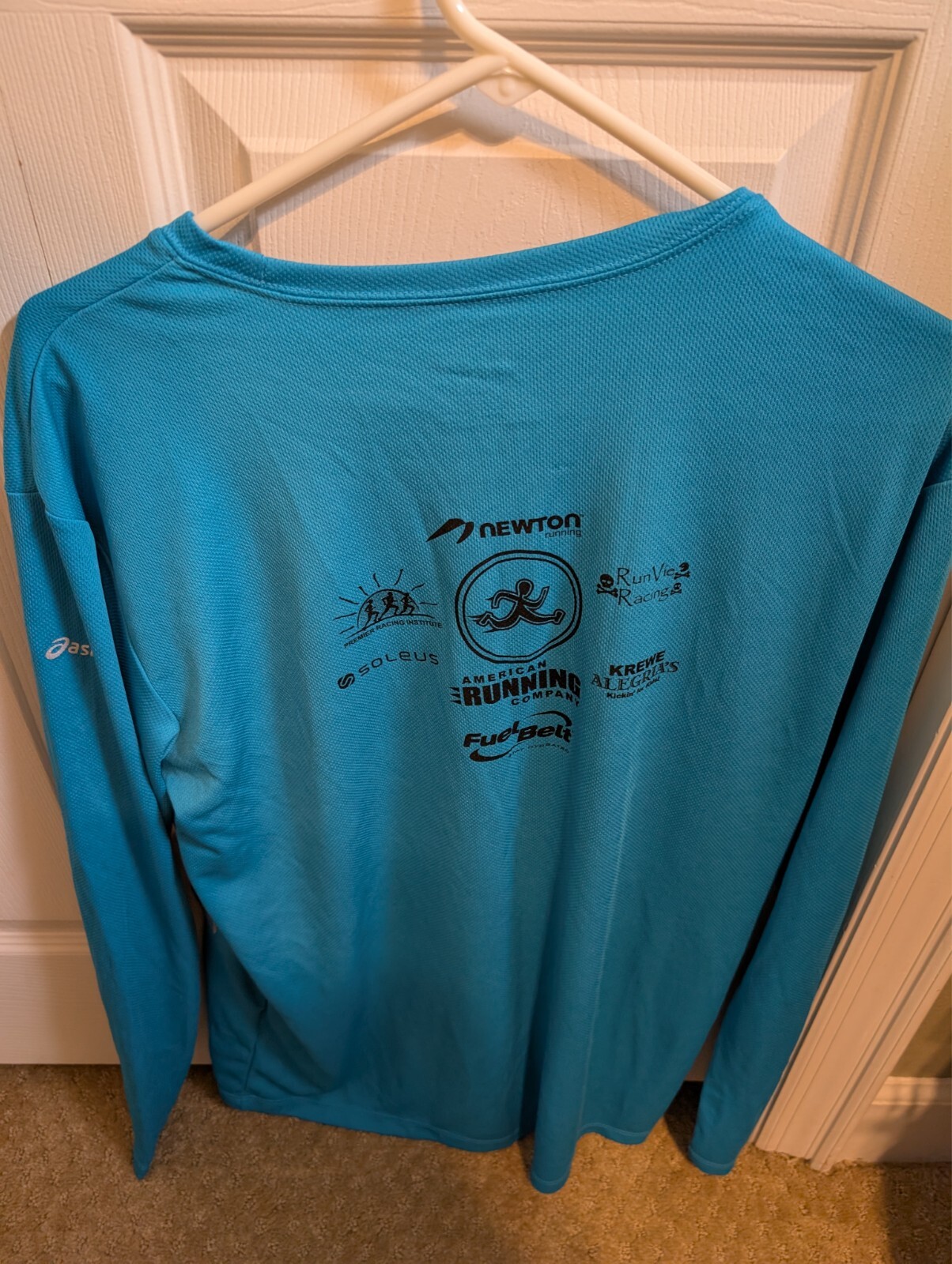 NWT Asics Ready Set Long Sleeve Running Shirt from Blue Moon Race - Size M gallery