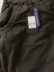 3 XL 107 DARK FATIGUE GREEN LIGHT WEIGHT LONG LEG CARGO SHORTS 6 POCKETS NWT $29