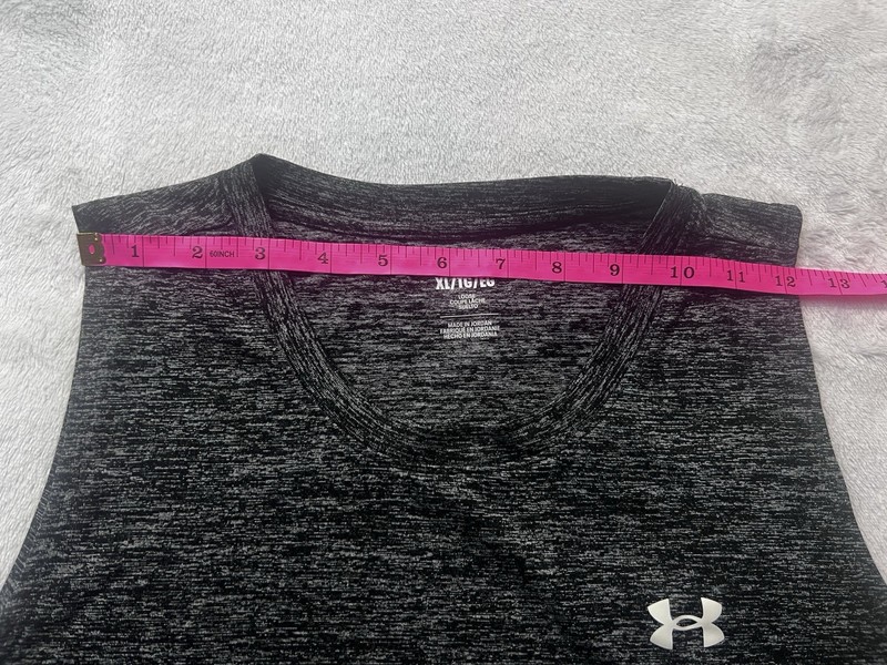 Under Armour Unisex Adult Sleeveless Shirt Charcoal Black Size XL Workout Casual gallery