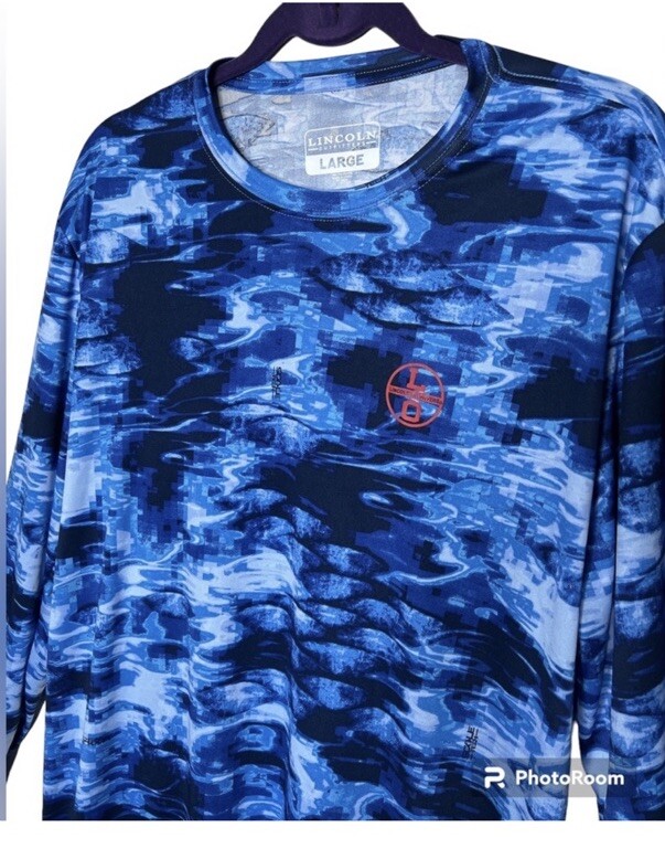 Lincoln Outfitters Bluefin Men’s LG Long Sleeve Sun Swim Tech Fish Boat gallery