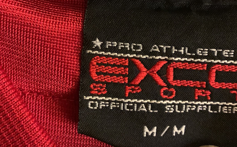 VINTAGE MENS EXCO JERSEY RED GRAY SIZE MEDIUM BUY 3 JERSEYS GET 1 FREE gallery