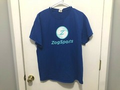 ZOG SPORTS ” GO PLAY OR GO HOME” Size Large Blue Gildan Ultra Cotton Tag