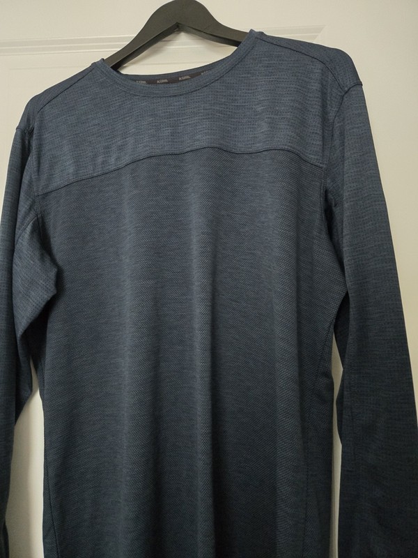 WOW! NEW! Kuhl Engineered Crew Pullover Men XL Shirt Blue UPF Long Sleeve gallery